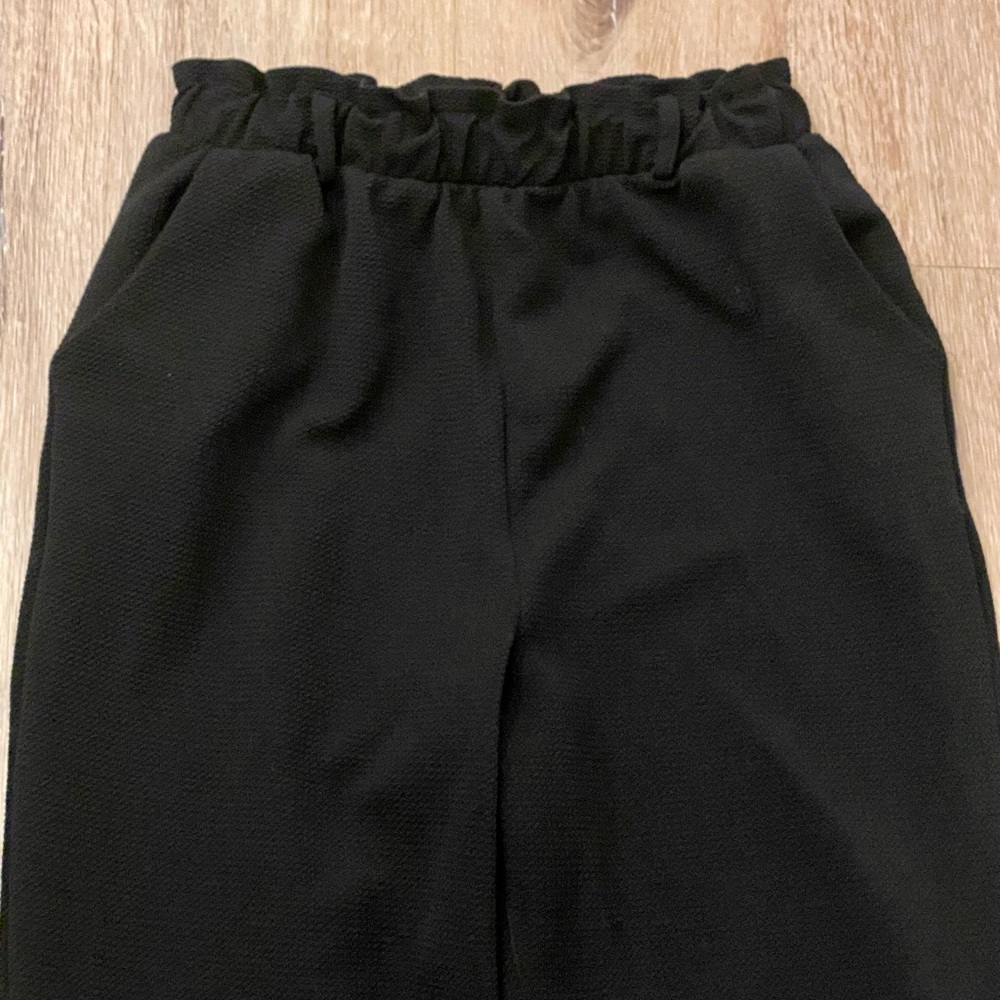 Classic Black Straight Leg Paperbag Trousers, great condition.